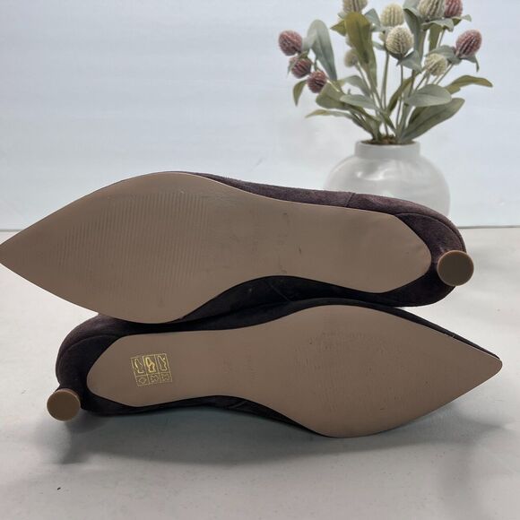 Everlane The Editor Suede Boot Side Zip Pointed Toe Brown Women's 6.5 Tried On - Picture 9 of 9